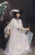Sir John Lavery Evelyn Farquhar, wife of Captain Francis Douglas Farquhar daughter of the John Hely-Hutchinson, 5th Earl of Donoughmore oil on canvas